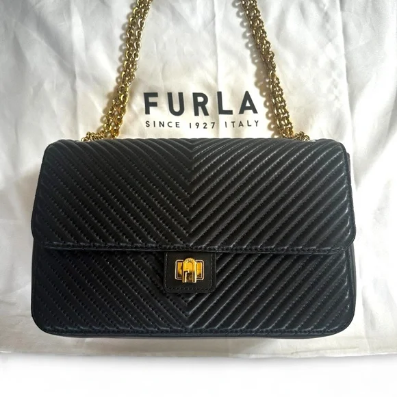Furla Luxury “Popstar” Small Italian Leather Bag - Picture 2 of 13